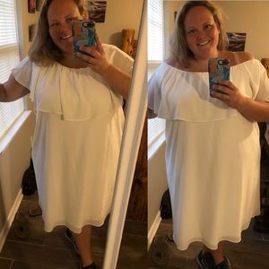 Lane Bryant White Dress - RUNS LARGE